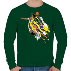 PRINTFASHION Mamba Dunk - Férfi pulóver - Sötétzöld
