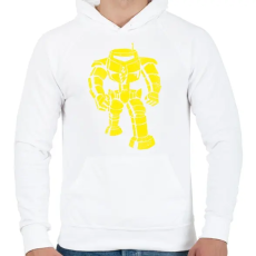 PRINTFASHION MAN BOT VINTAGE - Férfi kapucnis pulóver - Fehér
