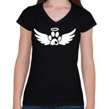 PRINTFASHION Mancs - Női V-nyakú póló - Fekete női póló