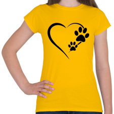 PRINTFASHION Mancs szív - Női póló - Sárga női póló