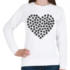 PRINTFASHION Mancs szív - Női pulóver - Fehér női pulóver, kardigán