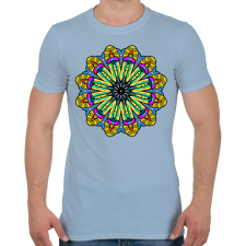 PRINTFASHION Mandala2 - Férfi póló - Világoskék férfi póló