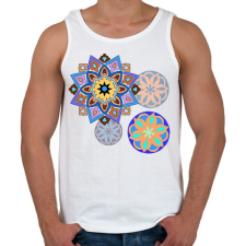 PRINTFASHION Mandala7 - Férfi atléta - Fehér atléta, trikó