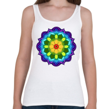 PRINTFASHION Mandala 5 - Női atléta - Fehér női trikó