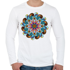 PRINTFASHION Mandala - Férfi hosszú ujjú póló - Fehér férfi póló