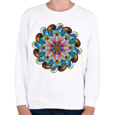 PRINTFASHION Mandala - Gyerek pulóver - Fehér