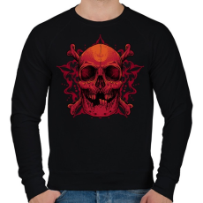 PRINTFASHION Mandala koponya - Férfi pulóver - Fekete
