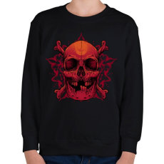 PRINTFASHION Mandala koponya - Gyerek pulóver - Fekete