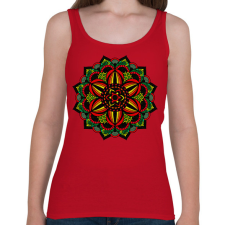 PRINTFASHION Mandala - Női atléta - Cseresznyepiros női trikó