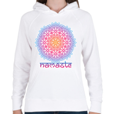 PRINTFASHION Mandala - Női kapucnis pulóver - Fehér női pulóver, kardigán