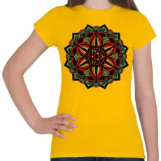 PRINTFASHION Mandala - Női póló - Sárga