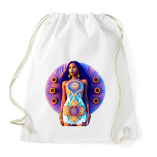PRINTFASHION Mandala ruhás lány - Sportzsák, Tornazsák - Fehér tornazsák