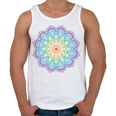 PRINTFASHION Mandala virág - Férfi atléta - Fehér