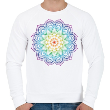 PRINTFASHION Mandala virág - Férfi pulóver - Fehér férfi pulóver, kardigán