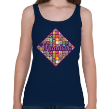 PRINTFASHION Mandalák - Női atléta - Sötétkék női trikó