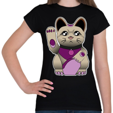 PRINTFASHION maneki neko - Női póló - Fekete