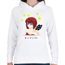PRINTFASHION manga1 - Női kapucnis pulóver - Fehér női pulóver, kardigán