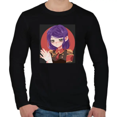 PRINTFASHION Manga/Anime karakter - Férfi hosszú ujjú póló - Fekete