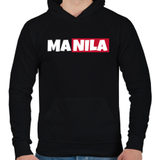 PRINTFASHION MANILA - Férfi kapucnis pulóver - Fekete
