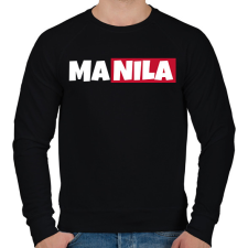 PRINTFASHION MANILA - Férfi pulóver - Fekete férfi pulóver, kardigán