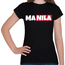 PRINTFASHION MANILA - Női póló - Fekete női póló