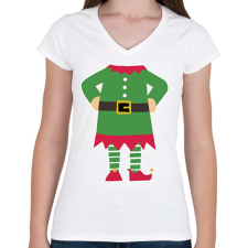 PRINTFASHION Manó jelmez - Női V-nyakú póló - Fehér női póló