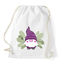 PRINTFASHION manó levelekkel - Sportzsák, Tornazsák - Fehér tornazsák