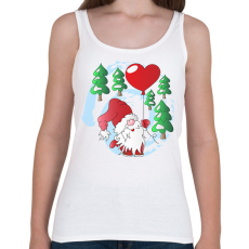 PRINTFASHION Manó Mikulás szívvel - Női atléta - Fehér