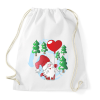 PRINTFASHION Manó Mikulás szívvel - Sportzsák, Tornazsák - Fehér