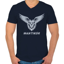 PRINTFASHION Mantikór | Boys - Férfi V-nyakú póló - Sötétkék férfi póló