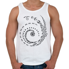 PRINTFASHION Maori kígyó - Férfi atléta - Fehér