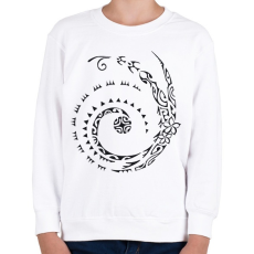 PRINTFASHION Maori kígyó - Gyerek pulóver - Fehér