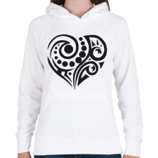 PRINTFASHION Maori szív3 - Női kapucnis pulóver - Fehér női pulóver, kardigán