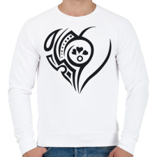 PRINTFASHION Maori szív4 - Férfi pulóver - Fehér férfi pulóver, kardigán
