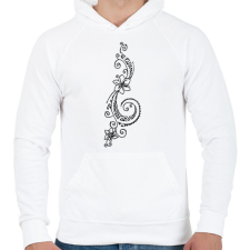 PRINTFASHION Maori virág2 - Férfi kapucnis pulóver - Fehér férfi pulóver, kardigán