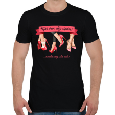 PRINTFASHION Már van elég cipőm! - ...mondta: soha, senki! - Férfi póló - Fekete férfi póló