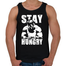 PRINTFASHION Maradj éhen! - Férfi atléta - Fekete atléta, trikó