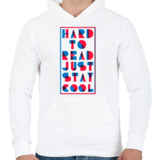 PRINTFASHION Maradj laza - Férfi kapucnis pulóver - Fehér férfi pulóver, kardigán