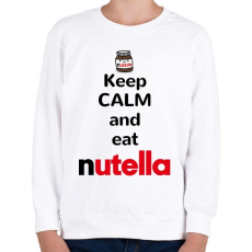 PRINTFASHION Maradj nyugodt és egyél nutellát - Gyerek pulóver - Fehér