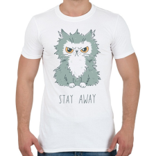 PRINTFASHION Maradj távol - Férfi póló - Fehér férfi póló