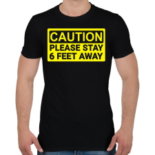 PRINTFASHION Maradj távol!  - Férfi póló - Fekete férfi póló