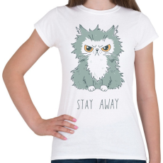 PRINTFASHION Maradj távol - Női póló - Fehér