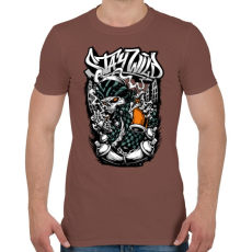 PRINTFASHION Maradj vad - Férfi póló - Mogyoróbarna