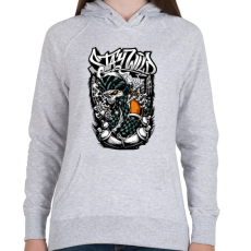 PRINTFASHION Maradj vad - Női kapucnis pulóver - Sport szürke