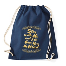 PRINTFASHION Maradj velem - Sportzsák, Tornazsák - Sötétkék tornazsák