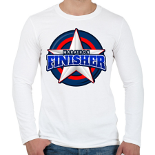 PRINTFASHION MARATHON FINISHER 2 - Férfi hosszú ujjú póló - Fehér férfi póló