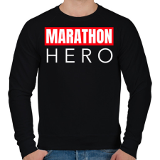 PRINTFASHION MARATHON HERO - Férfi pulóver - Fekete férfi pulóver, kardigán