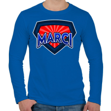 PRINTFASHION MARCI - Férfi hosszú ujjú póló - Királykék férfi póló