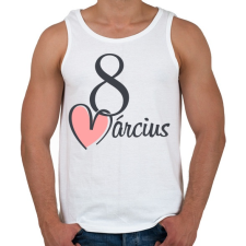 PRINTFASHION Március 8. - Nőnap - Férfi atléta - Fehér atléta, trikó