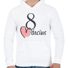 PRINTFASHION Március 8. - Nőnap - Férfi kapucnis pulóver - Fehér férfi pulóver, kardigán